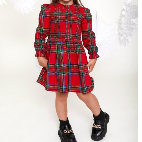 Wonder Nation Toddler Girl‎ Plaid Ruffle Dress, Sizes 3T - Picture 1 of 9